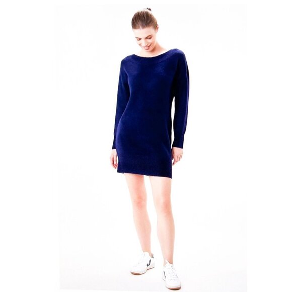 Lolë Evelyn Sweater Dress Amalfi Blue Size Small - Picture 1 of 14